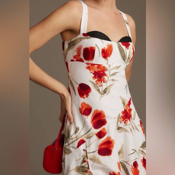 Reformation Bekki Linen Dress, size 0 - Picture 4 of 14